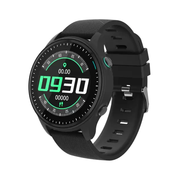 שעון חכם ספורטיבי 1.3" עם GPS שחור תמונה 2
