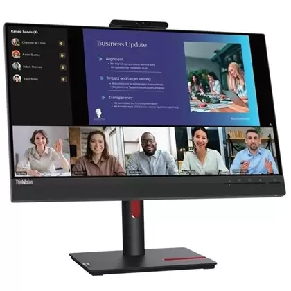 מסך מחשב Lenovo ThinkVision T24v-30 24 IPS FHD VGA/HDMI/DP SPK/CAM תמונה 5