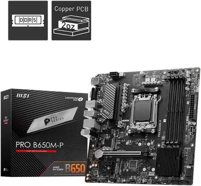 לוח אם MSI PRO B650M-P DDR5 AMD