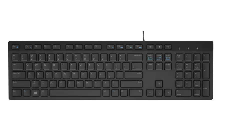 מקלדת חוטית Dell Multimedia Keyboard-KB216 - Hebrew (QWERTY) - Black