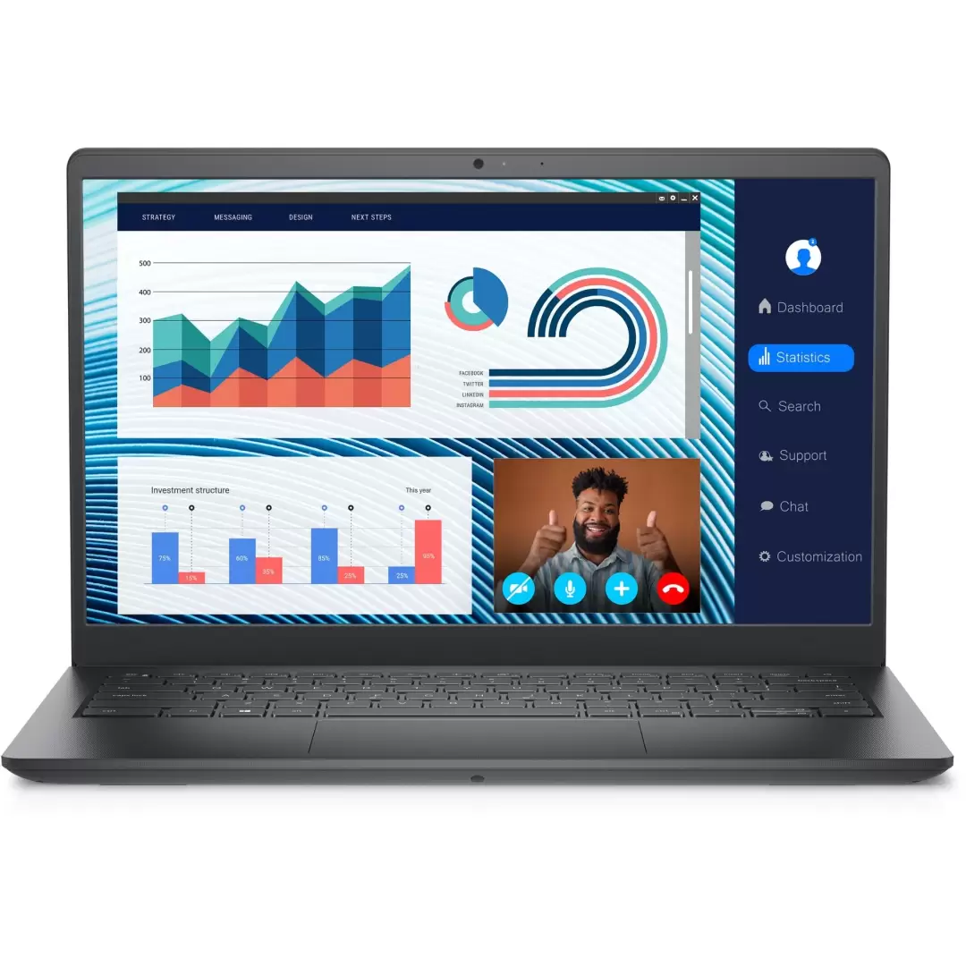 מחשב נייד דל DELL VOSTRO V3420 14.0 FHD/I5-1235U/16GB/512SSD/Intel UHD/3C/WIN11PRO/3YOS