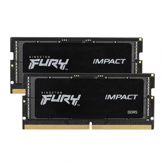 זיכרון לנייד Kingston 16GB 4800MHz DDR5 CL38 SODIMM (Kit2) FURY Impact