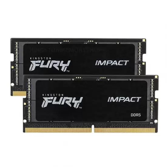 זיכרון לנייד Kingston 64GB 4800MHz DDR5 CL38 SODIMM (Kit2) FURY Impact