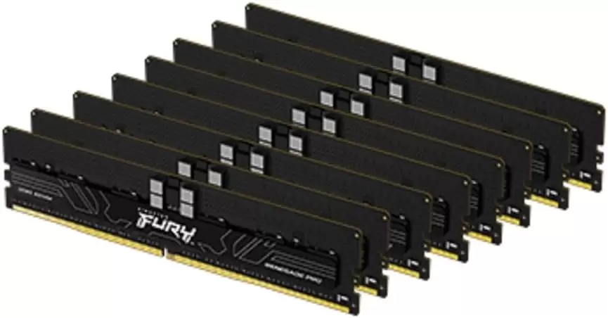 זיכרון לנייח Kingston 256GB 5600MT/s DDR5 ECC Reg CL36 DIMM (Kit8) FURY Renegade