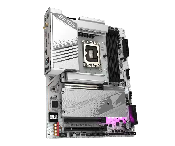 לוח אם Gigabyte Z790 AORUS ELITE AX ICE ATX DDR5 WIFI BT WHITE תמונה 2