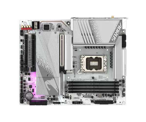 לוח אם Gigabyte Z790 AORUS ELITE AX ICE ATX DDR5 WIFI BT WHITE תמונה 3