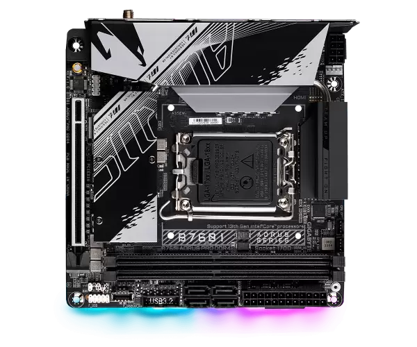 לוח אם Gigabyte B760I AORUS PRO DDR4 Micro-ITX DP HDMI תמונה 3
