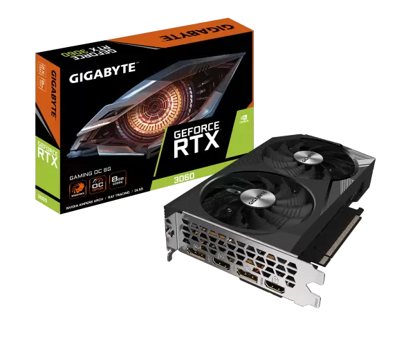 כרטיס מסך Gigabyte RTX 3060 Gaming OC 8GB 2.0 GDDR6 Dual Fan