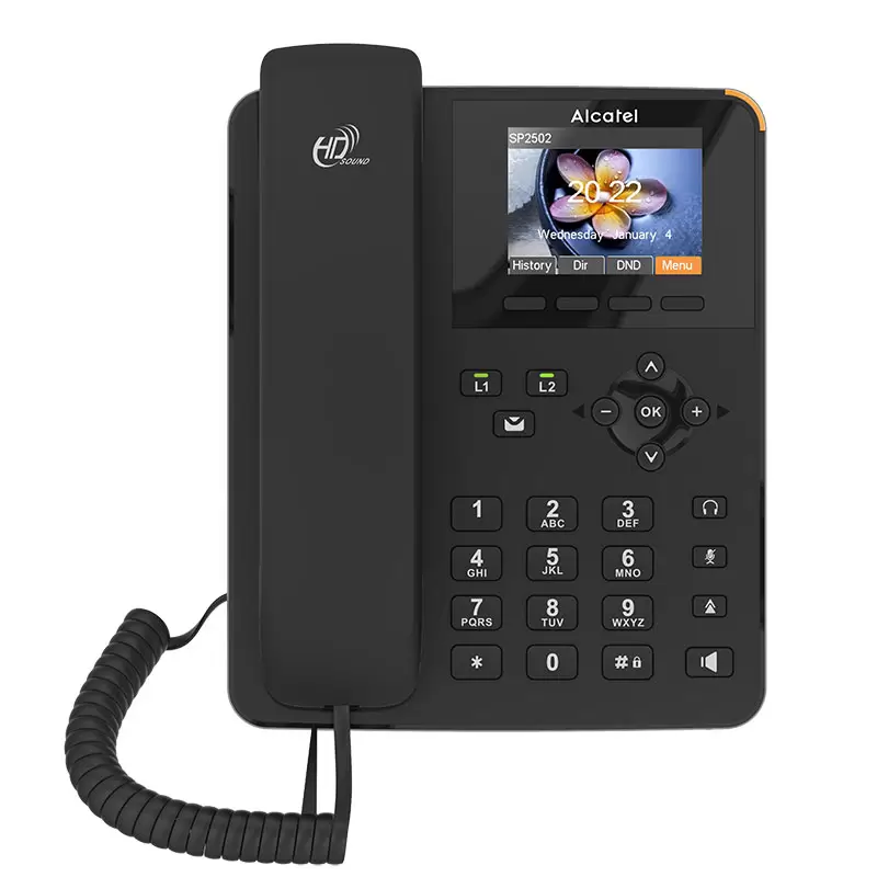 טלפון משרדי VOIP Gigabit עם תצוגה צבעונית Alcatel SP2502G תמונה 2