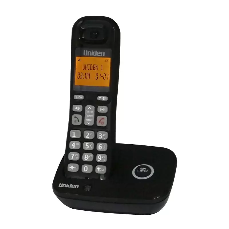 טלפון אלחוטי עם צג שיחה מזוהה ודיבורית