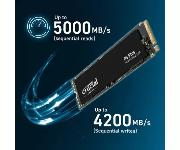 דיסק פנימי Crucial P3 Plus 4TB PCIe Gen4 M.2 2280 SSD תמונה 3