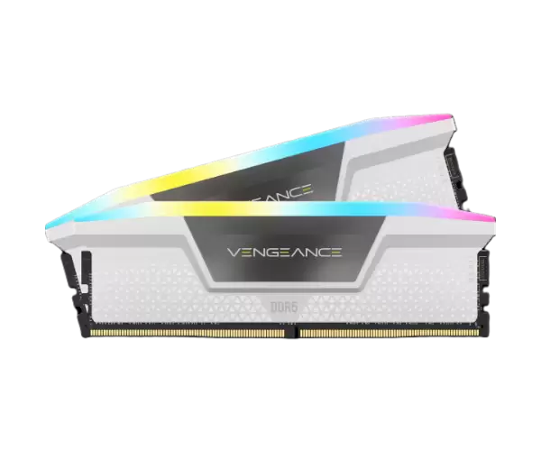 זיכרון לנייח Corsair Vengeance RGB DDR5 32GB 2X16 6000MHZ C36kit White תמונה 2