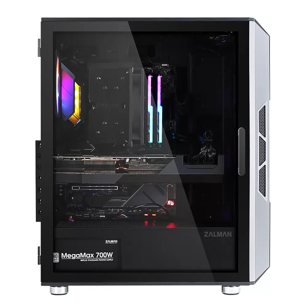 מארז מחשב CASE ZALMAN MID TOWER I3 NEO TEMPERED GLASS Black 3 x 120mm תמונה 3