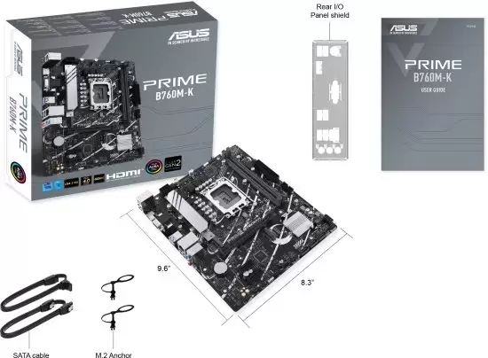 לוח אם ASUS PRIME B760M-K Intel LGA1700 B760 תמונה 3