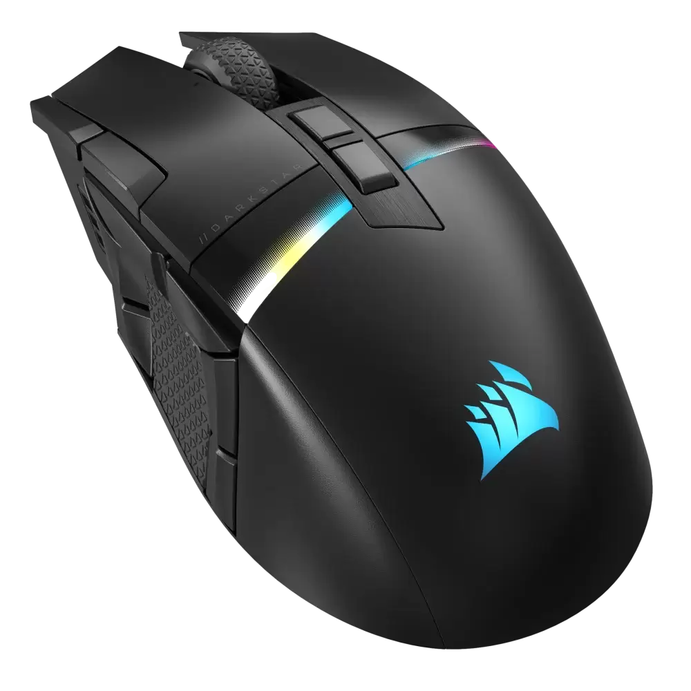 עכבר גיימינג אלחוטי CORSAIR DARKSTAR WIRELESS RGB MMO שחור תמונה 3