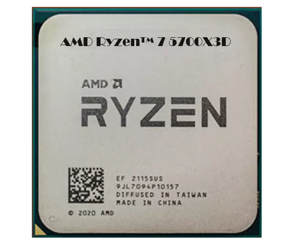 מעבד AMD Ryzen 7 5700X3D Box no Fan no GPU Unlocked 8 Cores תמונה 2