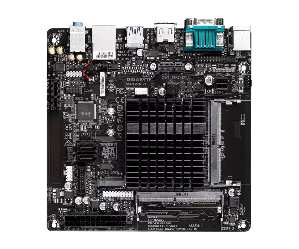 לוח עם מעבד Gigabyte N4120I H Mini-ITX With Intel Celleron N4120 תמונה 2