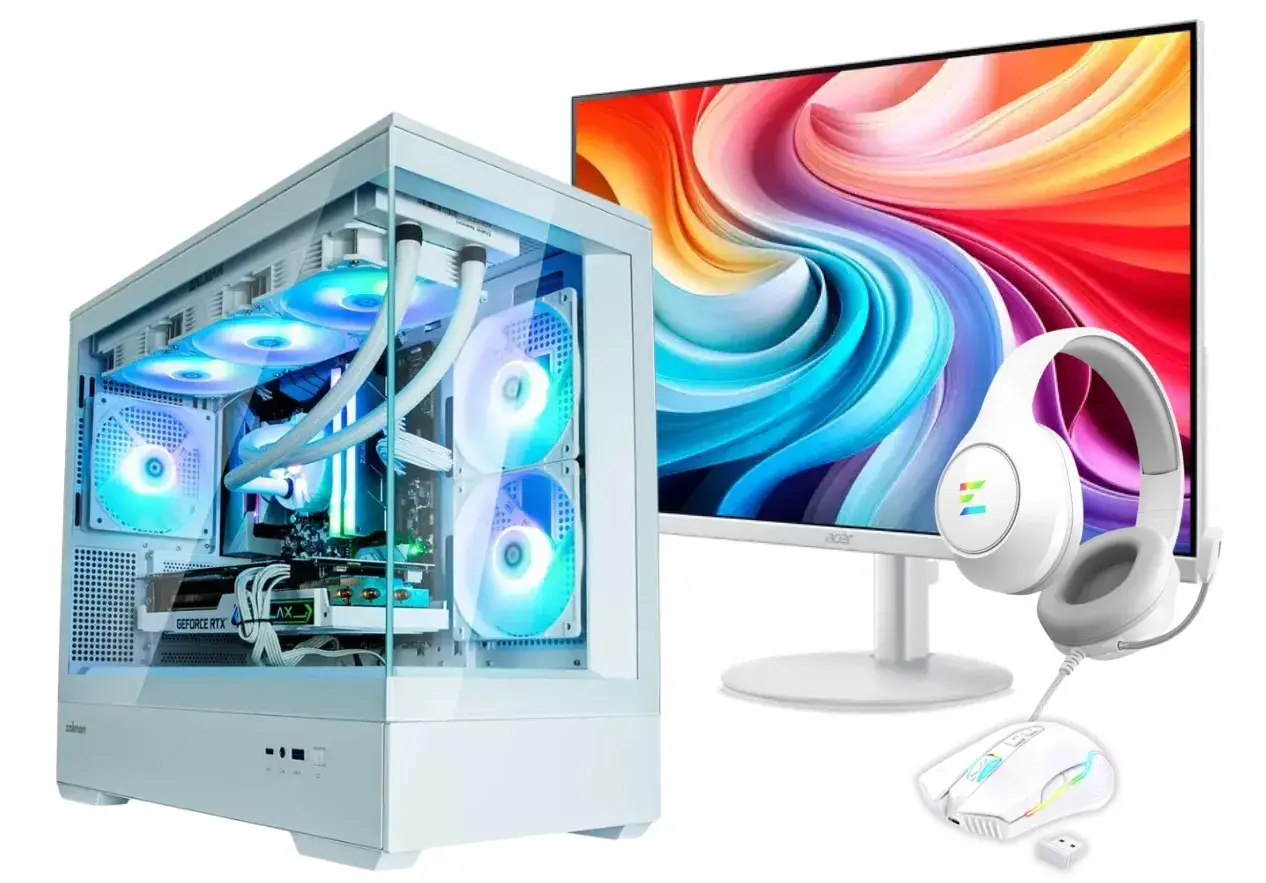 ערכת גיימינג לבנה Intel Core i7-14700F RTX 5070 EAGLE 32GB DDR5 1TB ''27
