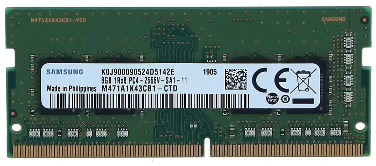 זיכרון למחשב נייד 8GB DDR4 2666Mhz Non ECC Samsung