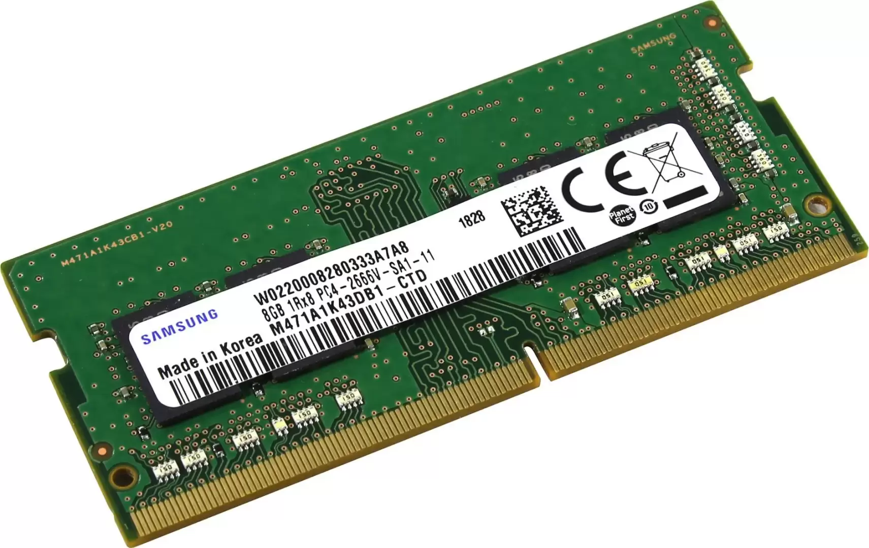 זיכרון למחשב נייד 8GB DDR4 2666Mhz Non ECC Samsung תמונה 2