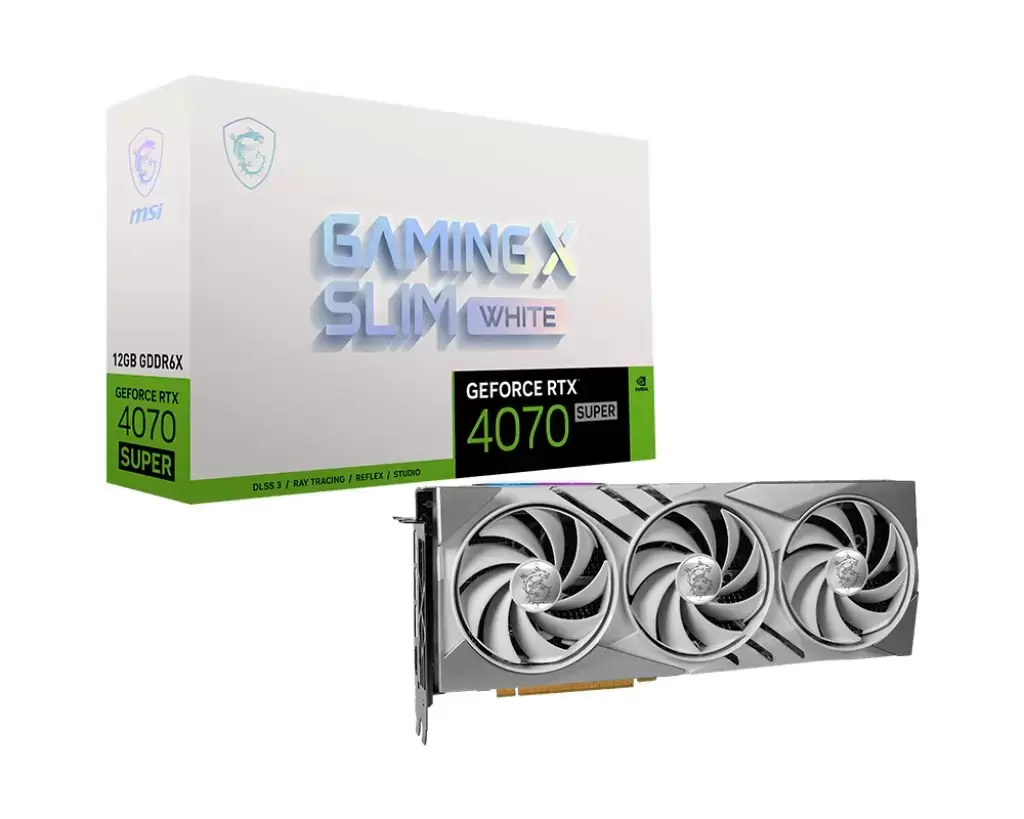 כרטיס מסך MSI GeForce RTX 4070 SUPER 12G GAMING X SLIM WHITE תמונה 2