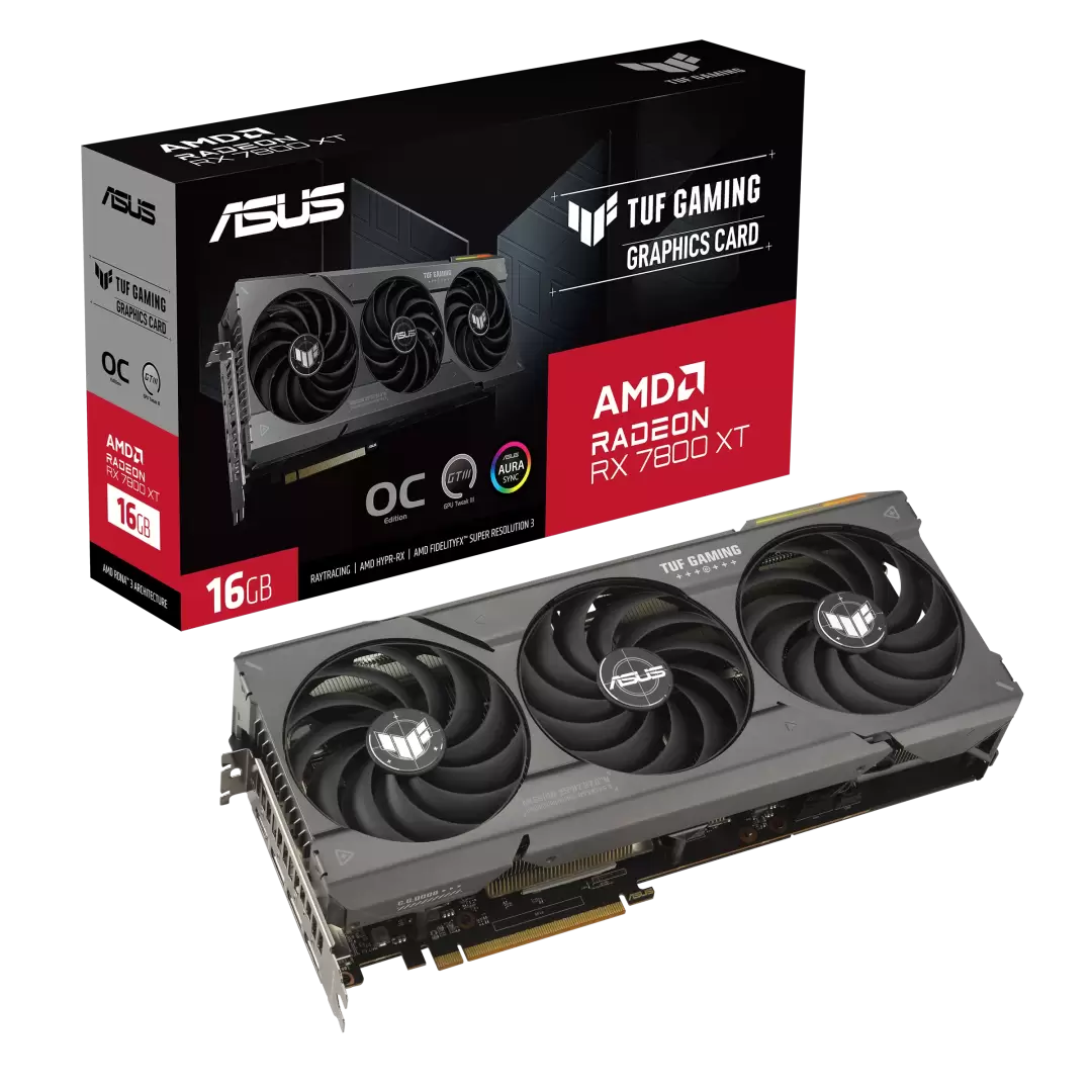 כרטיס מסך ASUS Radeon RX7800 XT TUF Gaming OC 16GB GDDR6