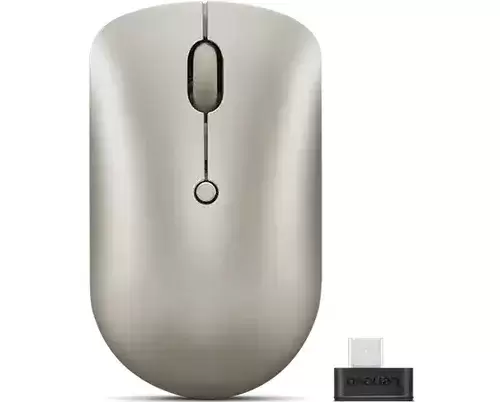 עכבר אלחוטי Lenovo 540 USB-C Wireless Compact Mouse צבע Sand תמונה 2