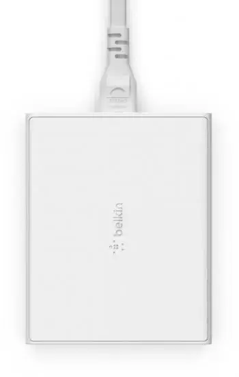 מטען קיר מהיר עם 2 יציאות USB-C ו-2 USB-A בהספק Belkin 108W צבע לבן תמונה 3