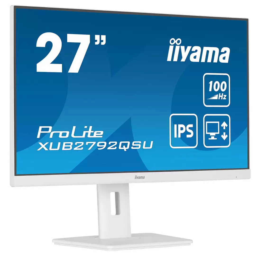מסך מחשב IIYAMA 27" ProLite WQHD 100Hz IPS Monitor לבן