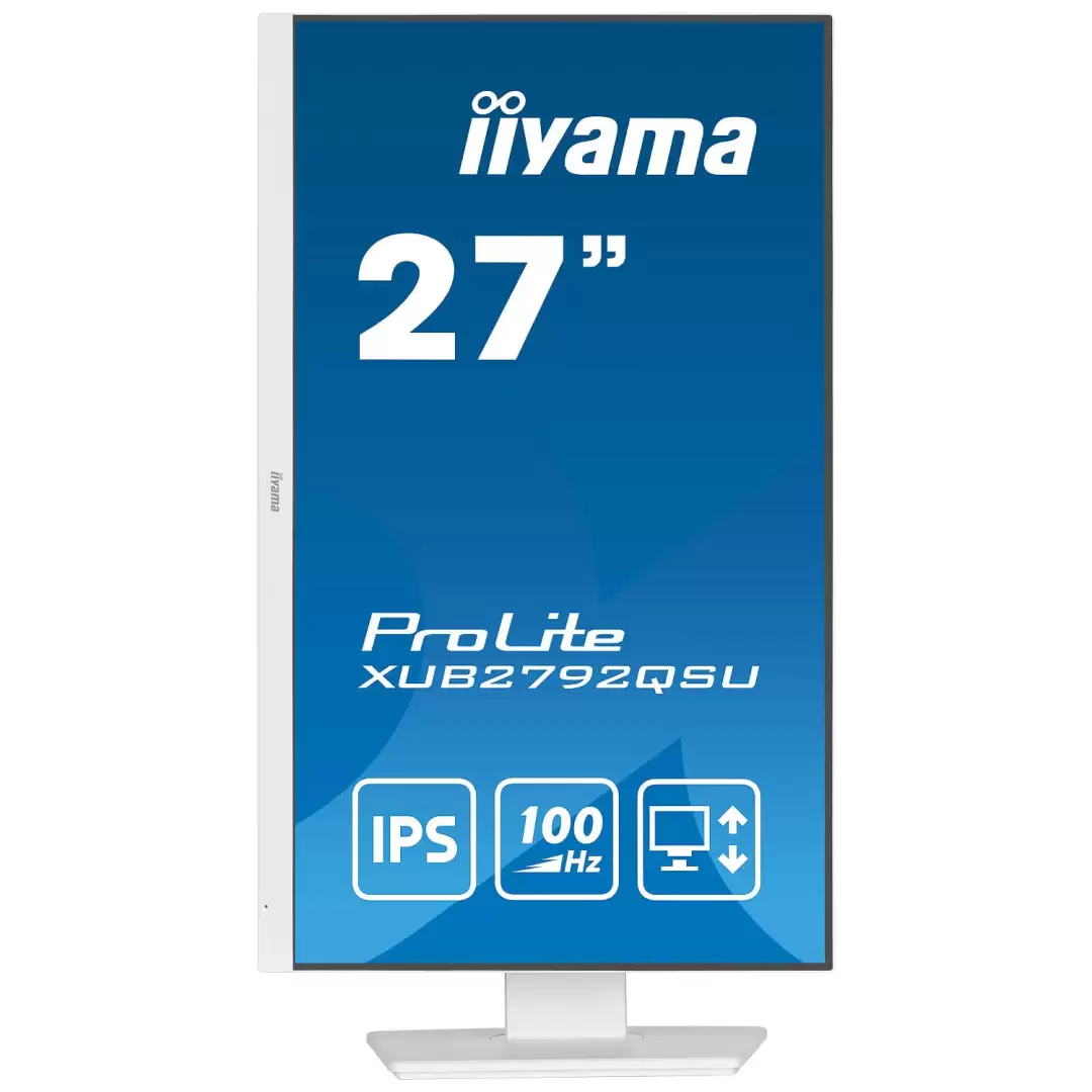 מסך מחשב IIYAMA 27" ProLite WQHD 100Hz IPS Monitor לבן תמונה 5