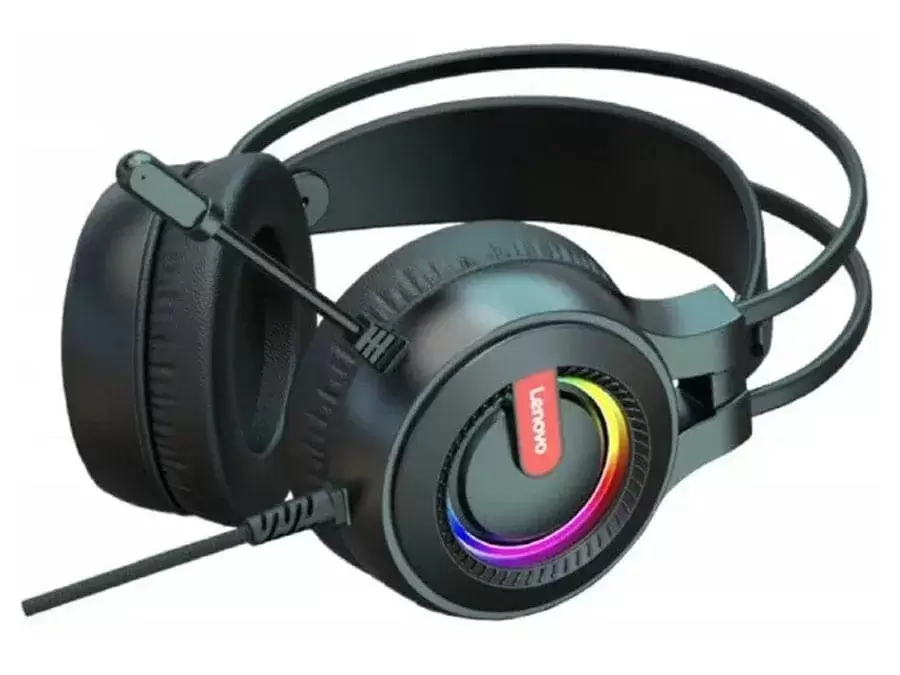 אוזניות גיימינג חוטיות Lenovo עם תאורת LED מרהיבה G80A צבע שחור תמונה 3