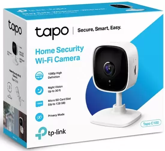 מצלמת אבטחה אלחוטית TP-Link Home Security Tapo C100 V1 צבע לבן תמונה 2