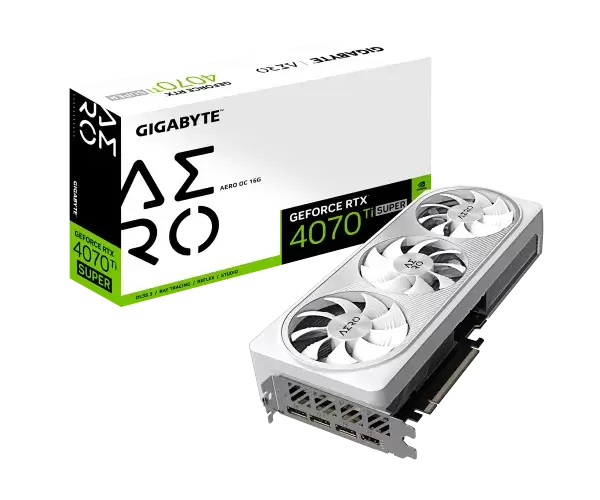 כרטיס מסך Gigabyte GeForce RTX 4070 Ti SUPER AERO OC 16GB תמונה 2