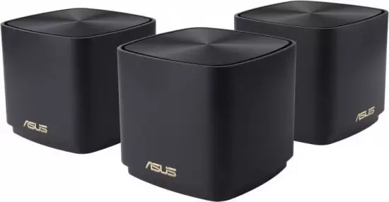 ראוטר שלוש יחידות ASUS ZenWiFi XD4 Plus AX1800 Mesh WiFi 6 System צבע שחור