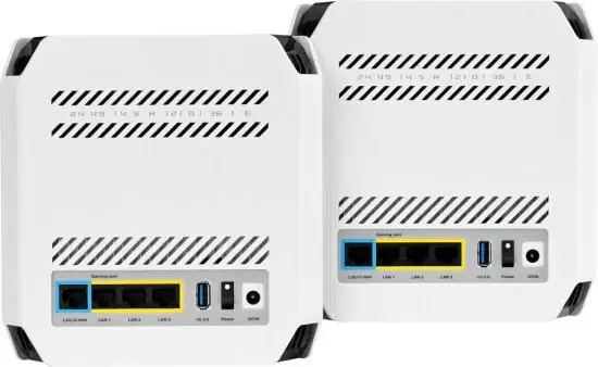 ראוטר גיימינג (שתי יחידות) ASUS ROG Rapture GT6 AX10000 Pro Tri-Band WiFi 6 צבע לבן תמונה 4