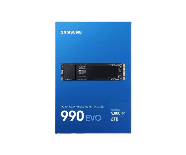 דיסק פנימי Samsung 990 EVO 2TB PCIE4.0X4/5.0X2 NVME gen 4/5 תמונה 2