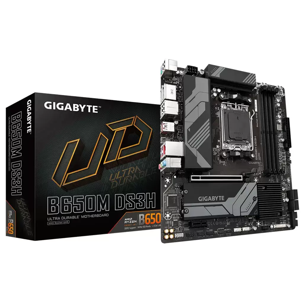 לוח אם לוח Gigabyte B650M DS3H rev1.3 AM5 AMD CPU Micro-Atx DDR5