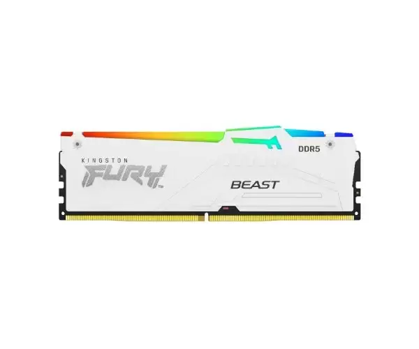 זכרון Kingston Fury Beast RGB White 32GB 2X16 6000MHZ Kit תמונה 3
