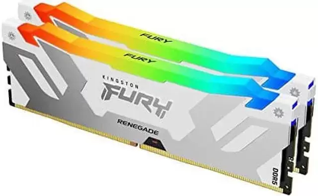 זכרון לנייח 32GB 8000MT/s DDR5 CL38 DIMM (Kit of 2) FURY Renegade RGB White XMP