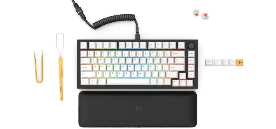 מקלדת מכאנית Glorious GMMK PRO 75% Pre-built ISO שחור תמונה 2