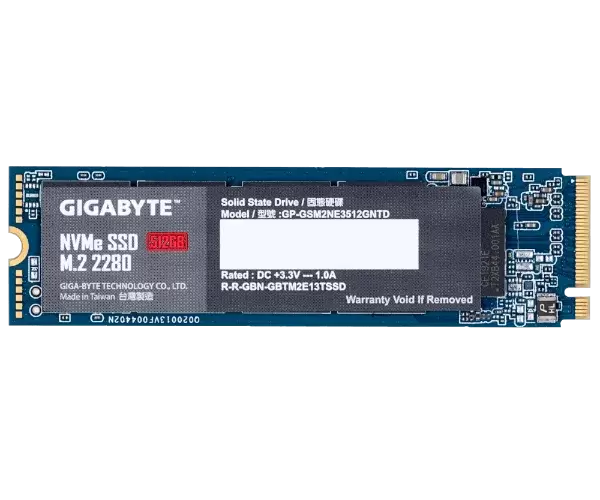 דיסק פנימי  Gigabyte 512GB m.2 NVME BULK 1.3 pcie 3.0 תמונה 2