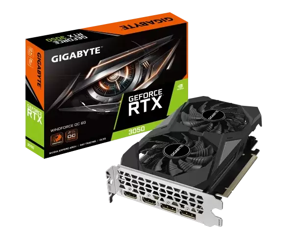כרטיס מסך Gigabyte GeForce RTX 3050 Windforce 2 6GB