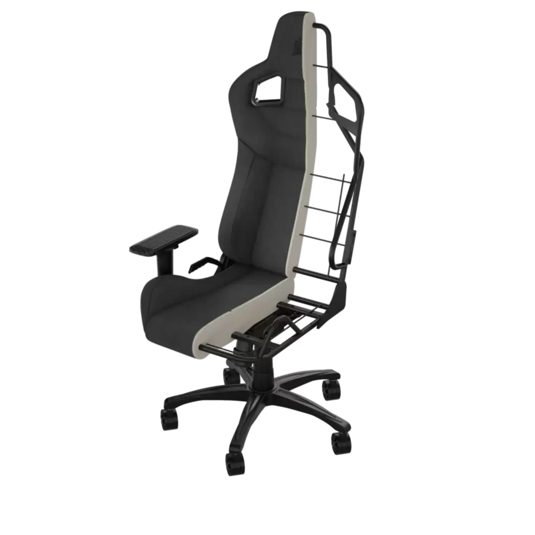 כיסא גיימינג בד CORSAIR T3 RUSH 2023 Fabric Charcoal פחם מלא תמונה 2
