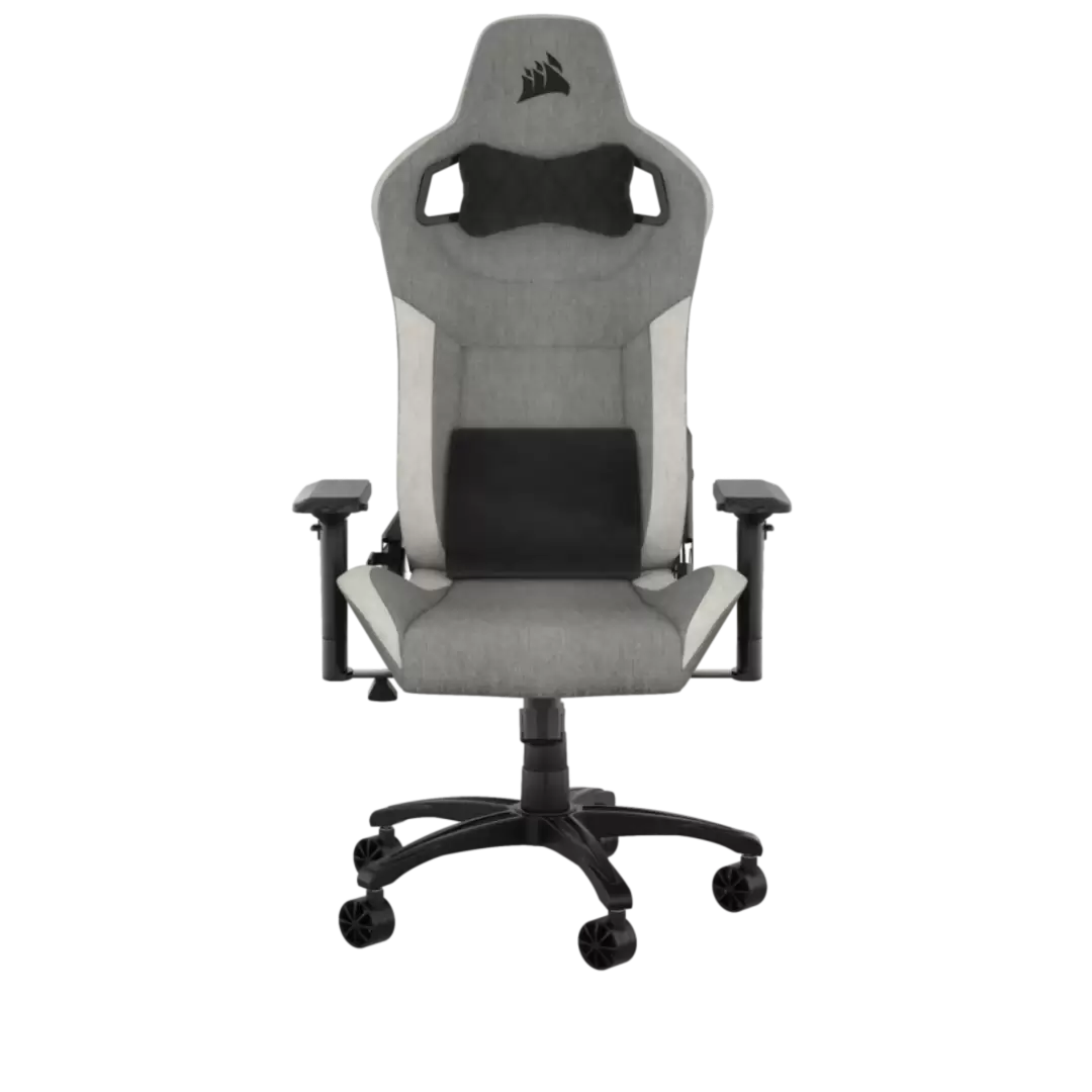 כיסא גיימינג בד CORSAIR T3 RUSH 2023 Fabric אפור ולבן