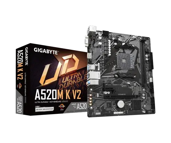 לוח אם למעבדי Gigabyte A520 K V2 rev 1.1 AMD DDR4 AM4 תמונה 2