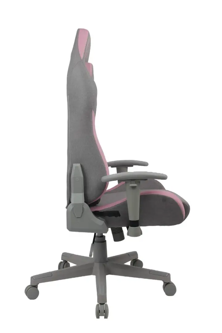 כיסא גיימינג Dragon Gaming Chair Cyber Fabric בד אפור-ורוד תמונה 3