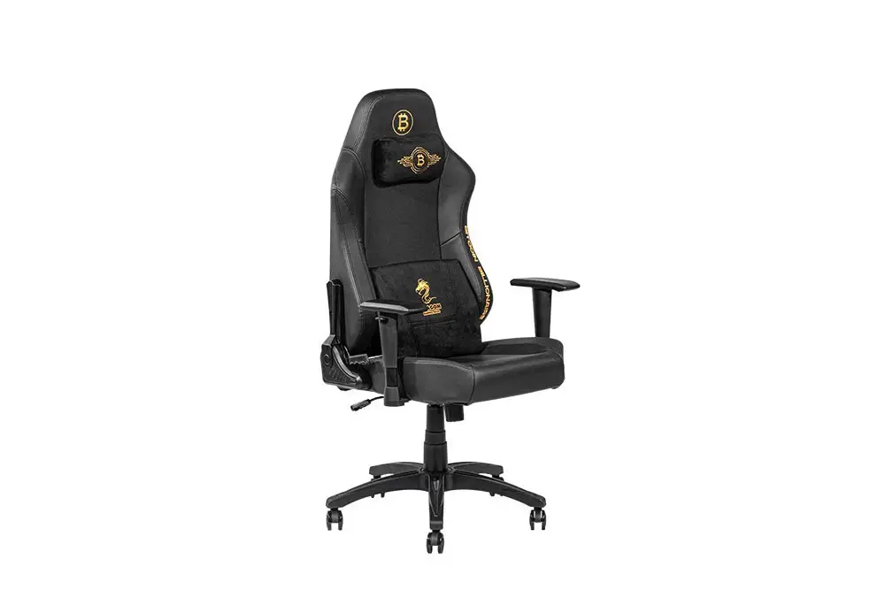 כיסא גיימינג מקצועי Dragon GTM Chair Magnet DLX Bitcoin שחור תמונה 2