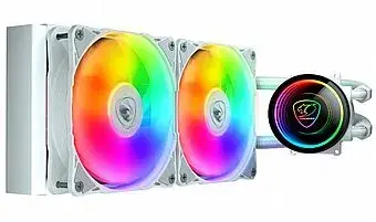 קירור נוזלי למעבד COUGAR Poseidon Elite 240 ARGB AIO liquid cooler צבע לבן תמונה 2
