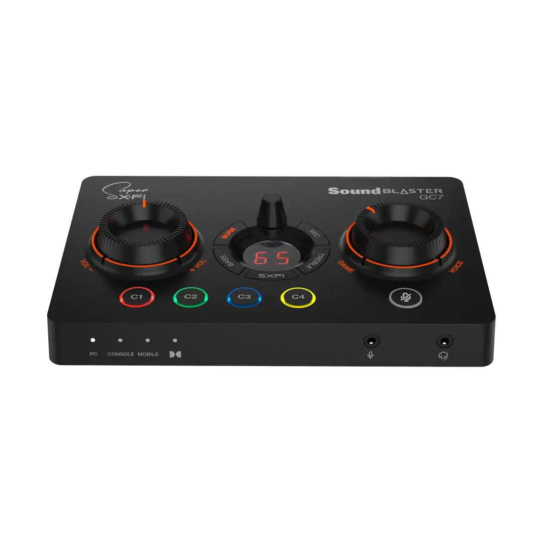 קונסולת מיקסר  Sound Blaster GC7 - Game Streaming USB DAC and Amp with Programmable Buttons and Super X-Fi תמונה 2