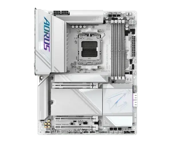 לוח אם  AMD Gigabyte X870E AORUS PRO ICE ATX AM5 DDR5 WIFI7 BT תמונה 2